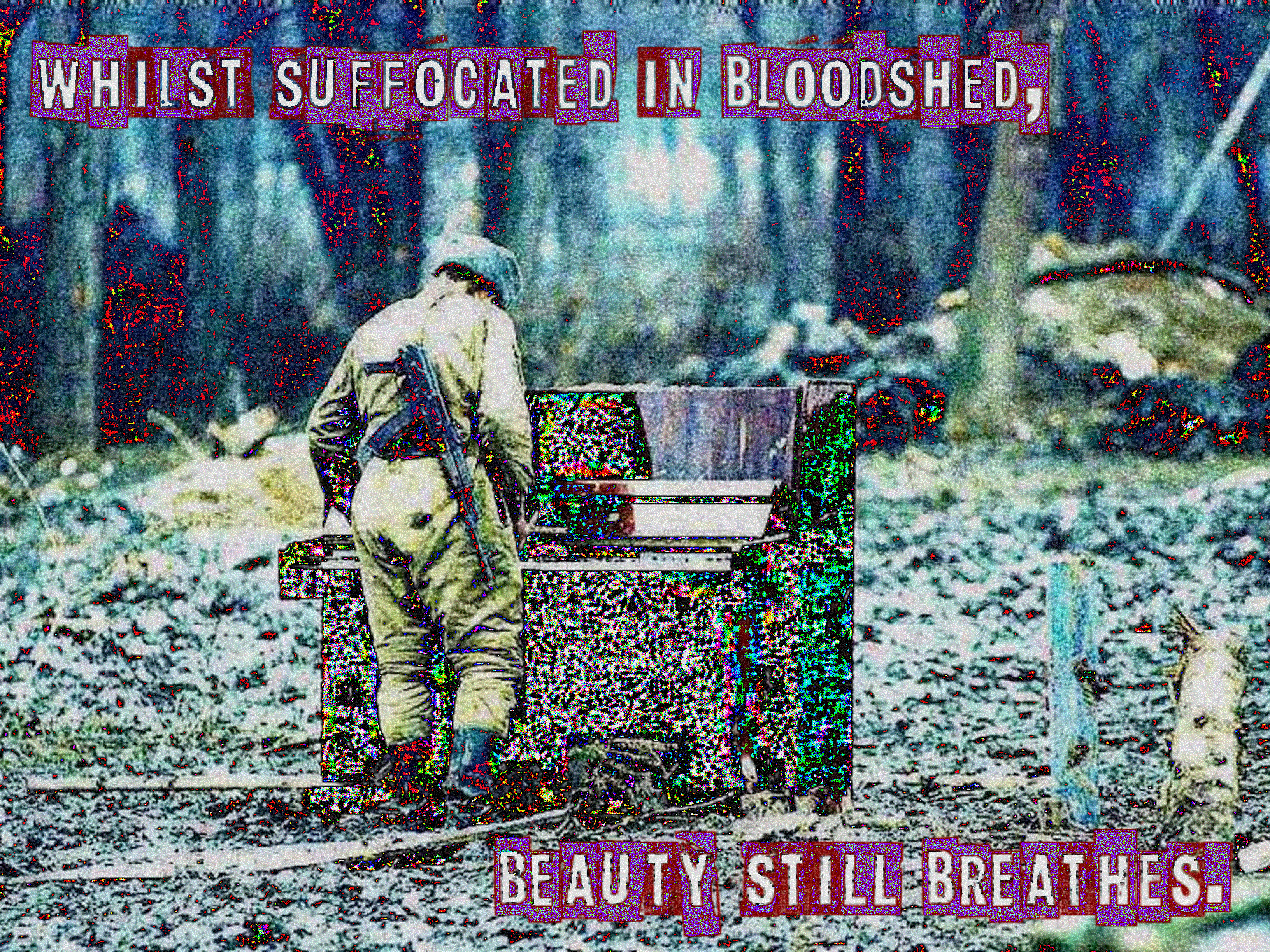 suffocated in bloodshed